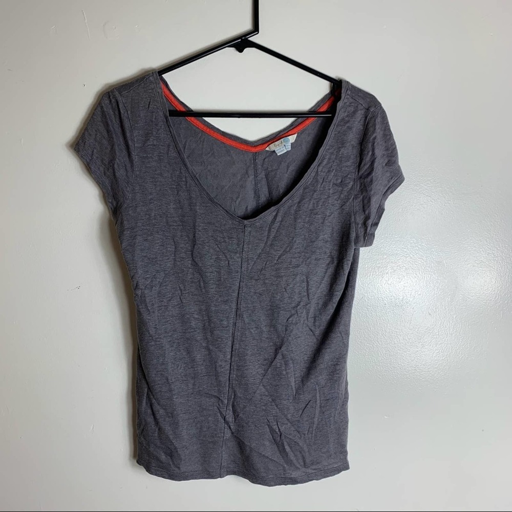 Boden Gray 100% Linen Top Womens Size 6